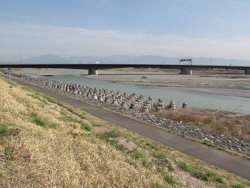釜無川の堤防